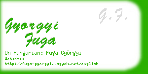 gyorgyi fuga business card
